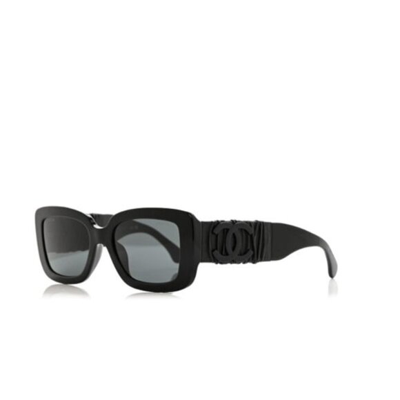 Chanel 5473-Q-A 888/S4 53-19-140mm Calfskin Square Sunglasses - Picture 1 of 4
